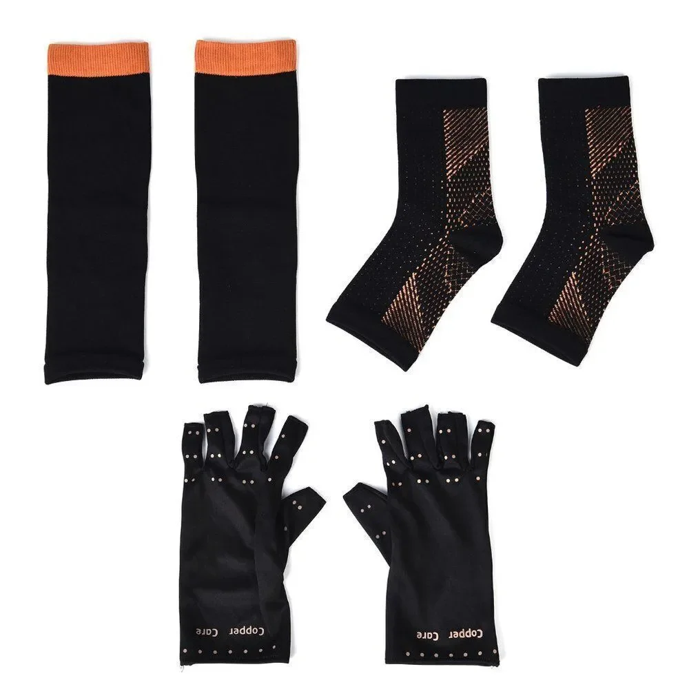 Black Copper Infused Compression Set of 3